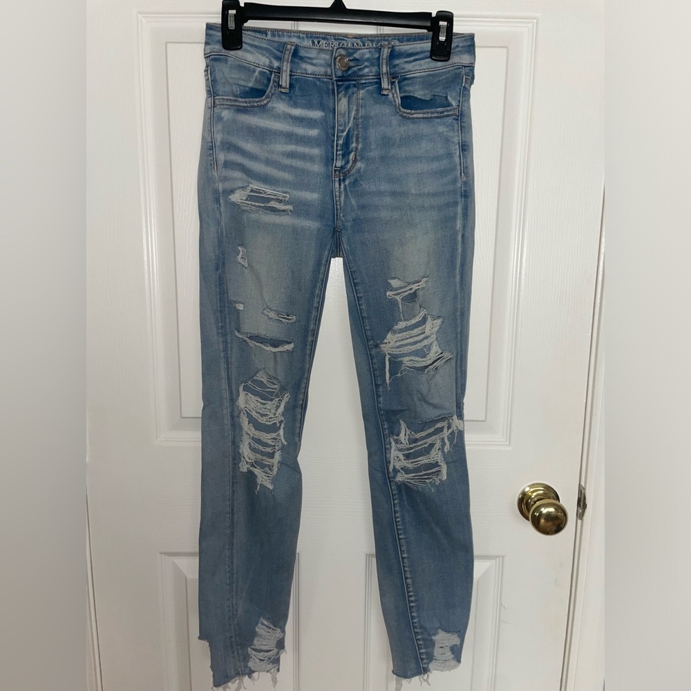 Distressed American Eagle Jeans